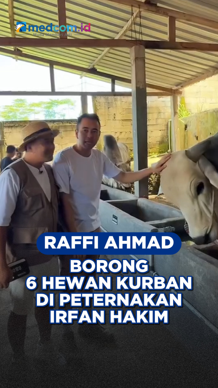 Raffi Ahmad Borong Enam Hewan Kurban dari Peternakan Irfan Hakim, Termasuk Kerbau Pakistan Bernama Khan yang Mirip Marga Kakeknya