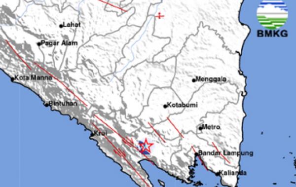 Gempa M 3,0 Guncang Tanggamus Lampung, Pusat di Darat Kedalaman 4 Km, Warga Ulu Belu Rasakan Getaran
