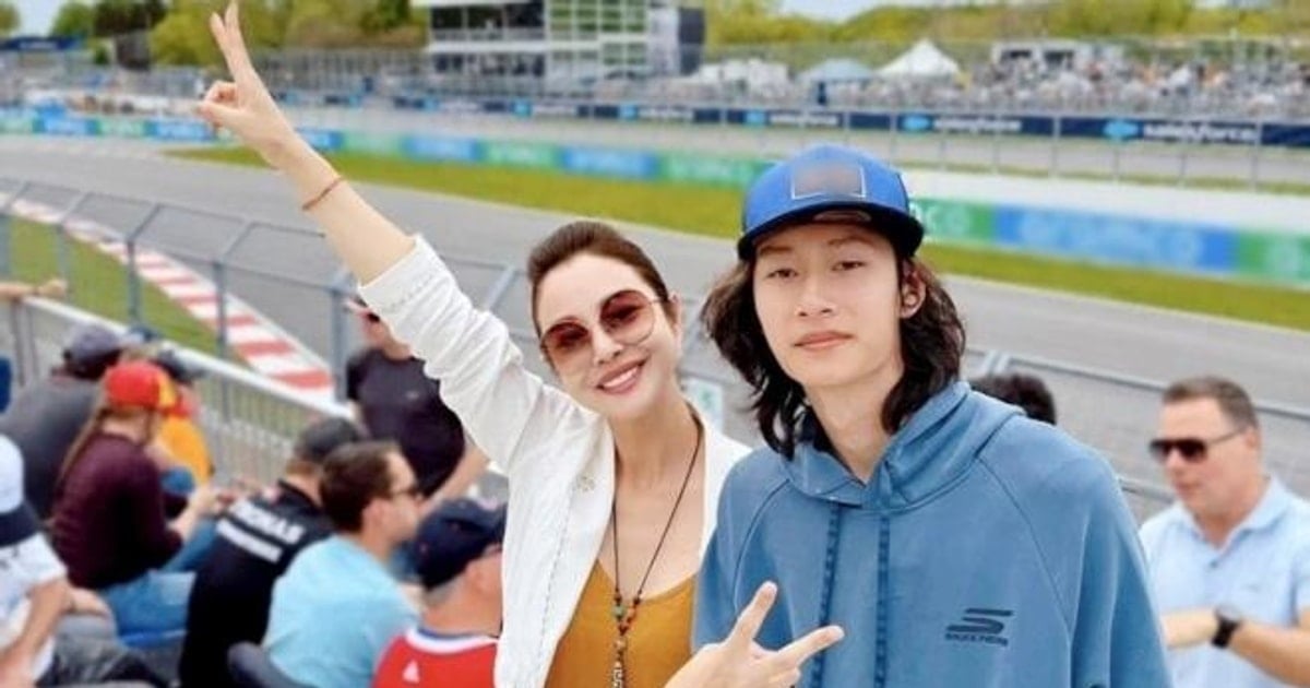 Jennifer Pham Bawa Putranya ke GP Kanada, Bao Nam yang Tingginya 1,9 Meter Curi Perhatian di Tribun