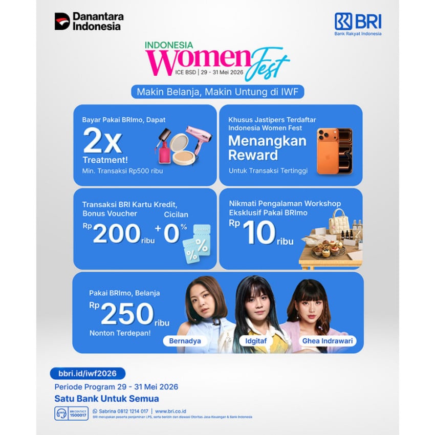 Belanja Sambil Nonton Konser, BRI Siapkan Segudang Promo di Indonesia Women Fest 2026