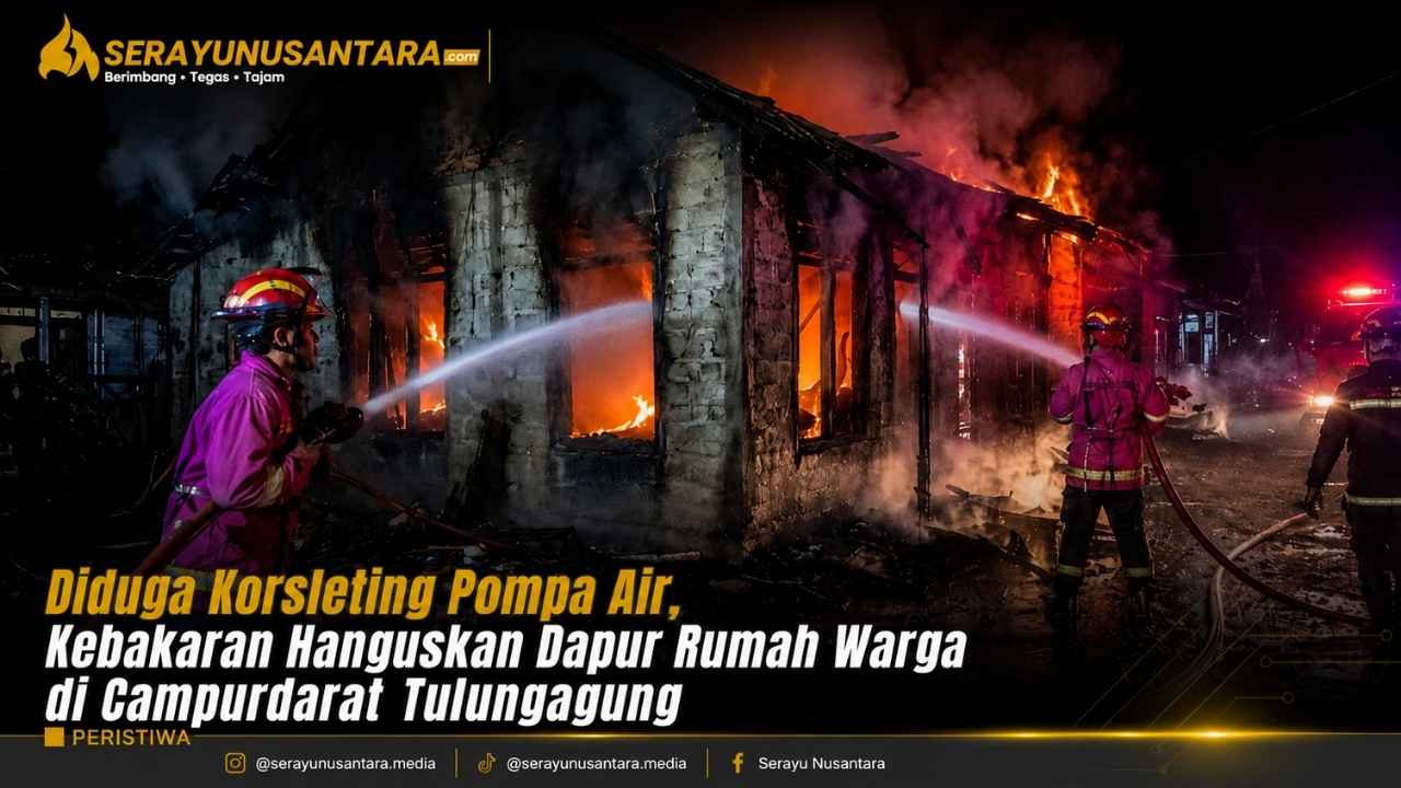 Korsleting Mesin Pompa Air Hanguskan Dapur Rumah di Campurdarat, Kerugian Capai Rp 5 Juta Lebih