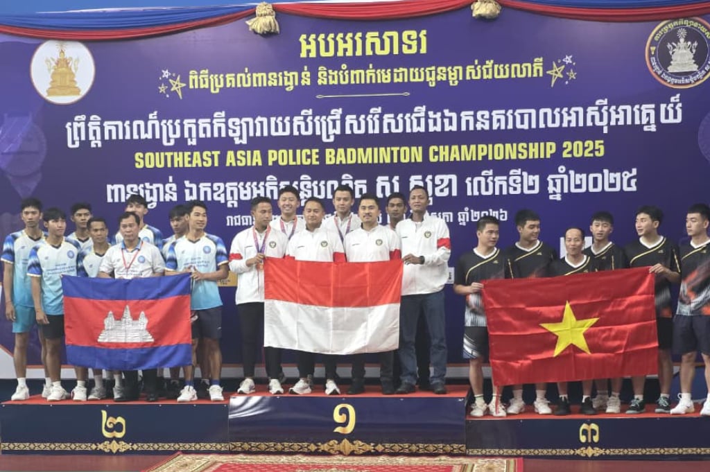 Tim Bulutangkis Polri Borong Empat Emas dan Dua Perak di SEA Police Championship Kamboja