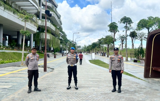 Polres PPU Terjunkan Personel ke Titik Keramaian IKN, Kawal Kunjungan Masyarakat Akhir Pekan
