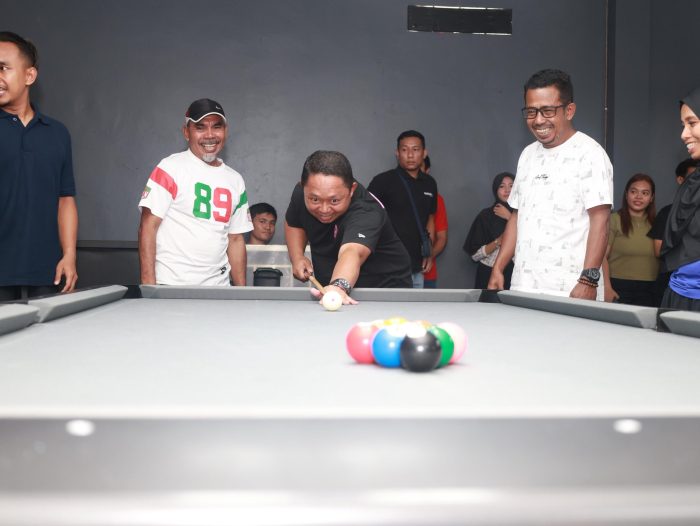 Sekda Ternate Rizal Marsaoly Buka Turnamen Biliar PMG, Target Lahirkan Atlet Porprov Maluku Utara