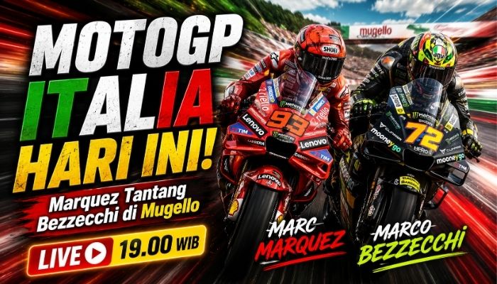 Veda Ega dan Mario Aji Jadi Magnet MotoGP Mugello 2026, Jadwal Race Moto3-Moto2-MotoGP di Trans7 Hari Ini