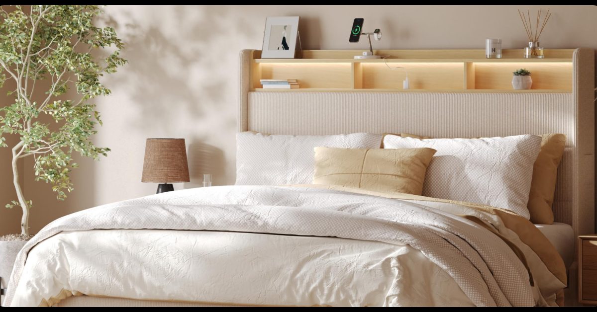 FLEXISPOT Rilis King Bed Frame dengan Lampu LED dan Stasiun Charging USB-C, Diskon Rp 2 Jutaan