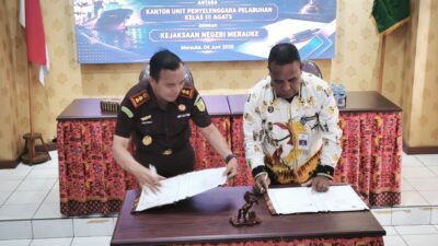 Kejari Merauke Kawal Proyek Rp50 Miliar Ganti Dermaga Pelabuhan Agats yang Ambruk, Target Tiang Pancang Sudah Terpasang