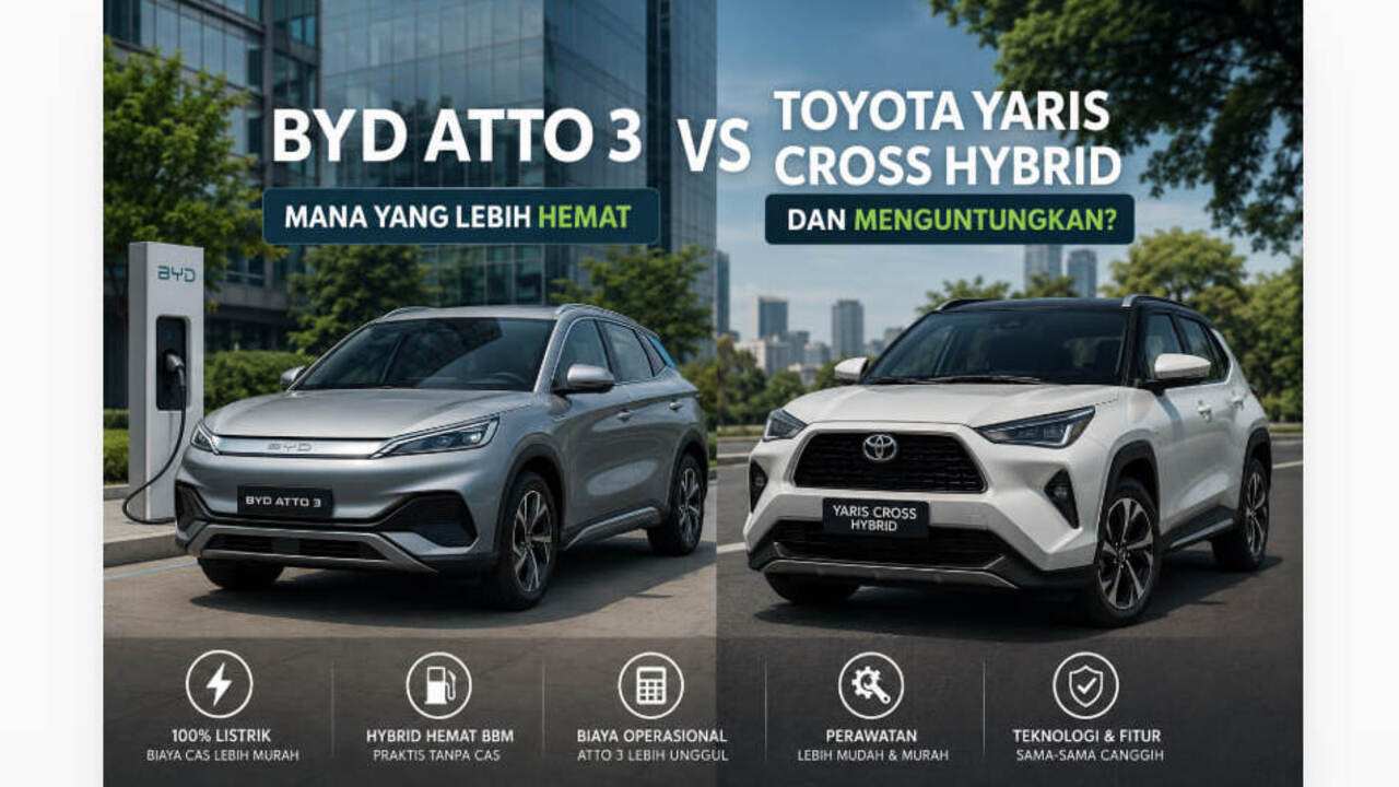 BYD Atto 3 vs Toyota Yaris Cross Hybrid, Mana Pilihan Lebih Hemat Sepanjang 2026