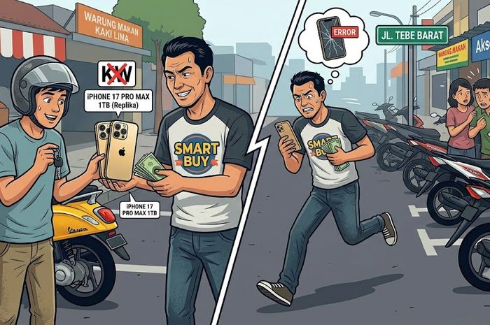 Modus Curanmor di Tebet: Pelaku Jaminkan iPhone 17 Pro Max KW saat Tawar Motor Bekas