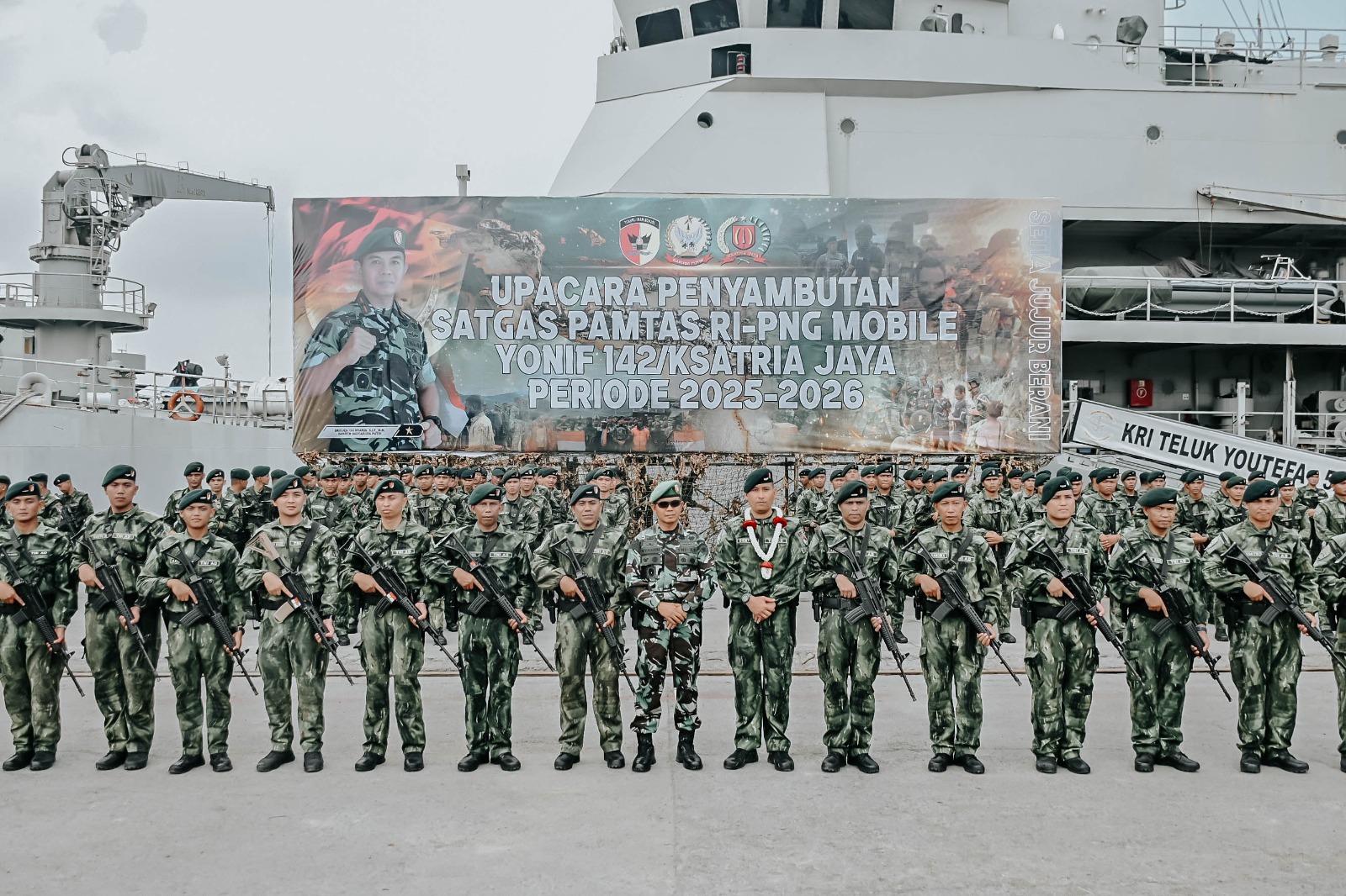 Pelindo Regional 2 Palembang Fasilitasi Kepulangan 450 Prajurit Satgas Pamtas RI-PNG di Pelabuhan Boom Baru