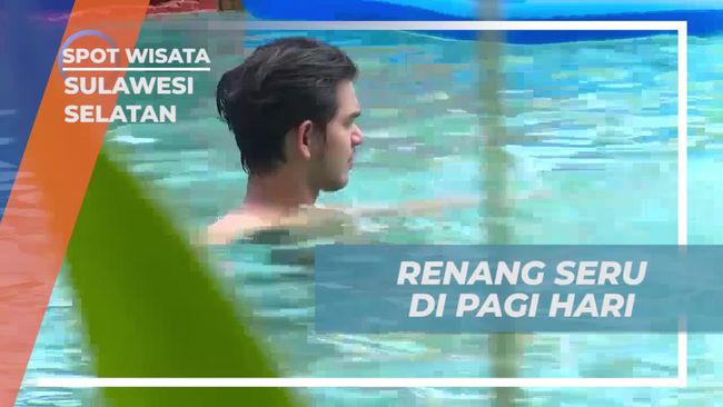 Cuaca Panas di Makassar, Momen Berenang Pagi Hari Jadi Pilihan Liburan Sehat