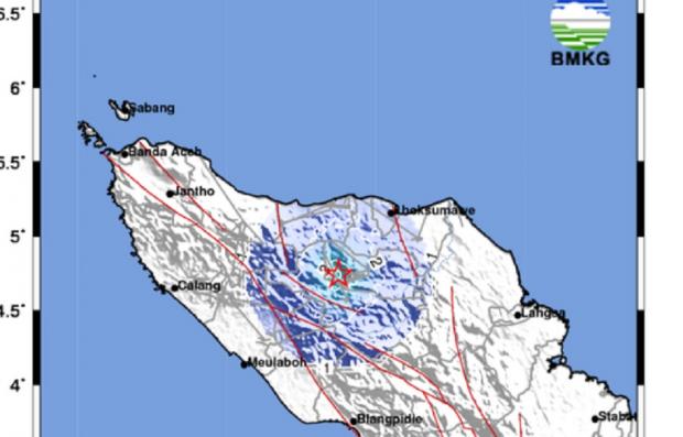 Gempa M 4,2 Guncang Bener Meriah, Getaran Skala III-IV Terasa Hingga Takengon
