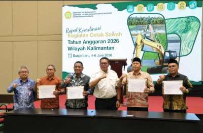 Target Cetak Sawah 2026 di Kalsel Capai 1.724 Hektare, Pemerintah Target Produksi Beras 1,3 Juta Ton