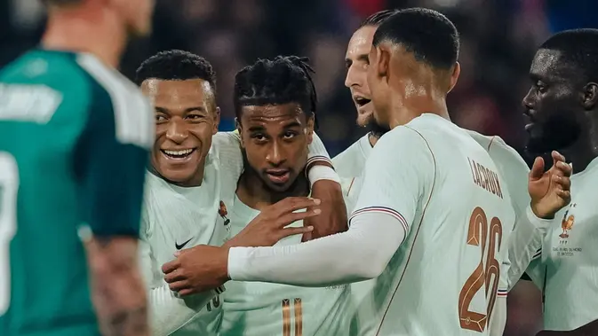 Prancis vs Irlandia Utara: Hat-trick Michael Olise Warnai Perpisahan Kandang Didier Deschamps