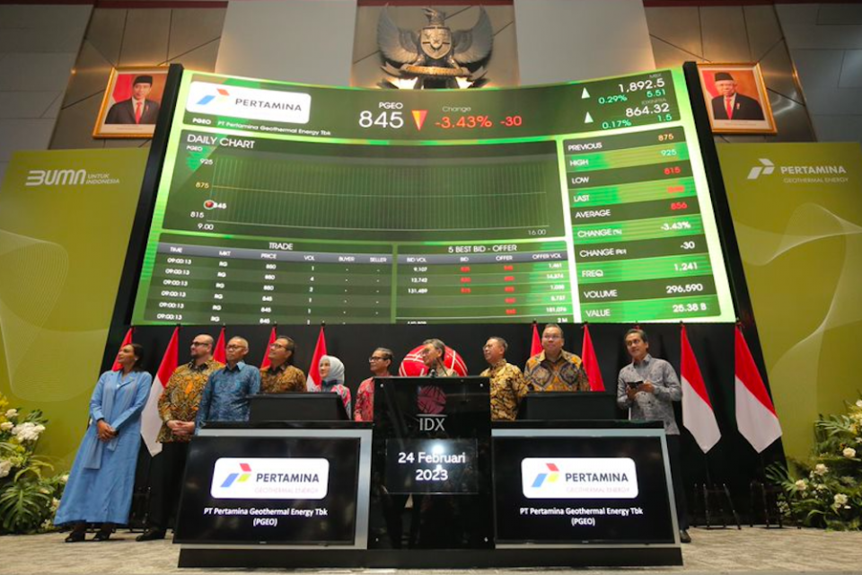 Saham PGEO Jeblok di Bawah Harga IPO, Manajemen PGE Malah Pamer Pendanaan Rp 8,69 Triliun