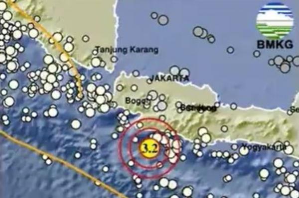 Gempa Magnitudo 3,2 Guncang Sukabumi, Pusat di 106 Km Tenggara