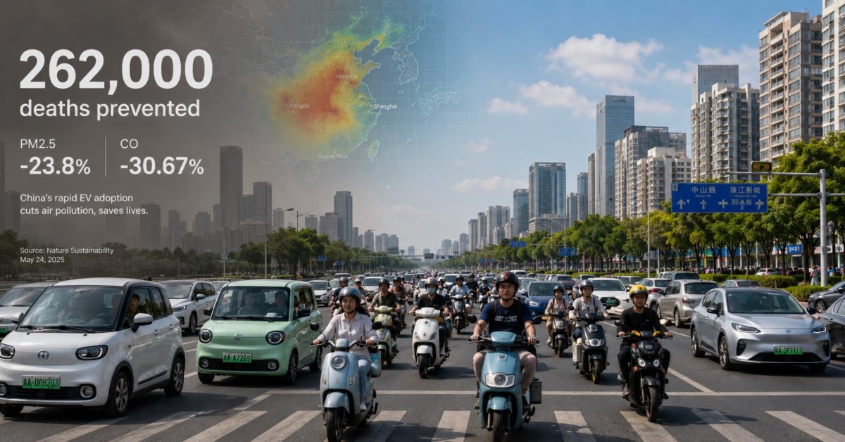 Studi China Buktikan Elektrifikasi Transportasi Cegah 262.000 Kematian Dini, Polusi Udara Turun Drastis