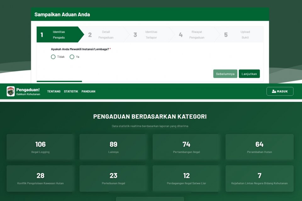 Kemenhut Buka Portal Aduan Kejahatan Hutan, 378 Laporan Masuk — Didominasi Pembalakan Liar