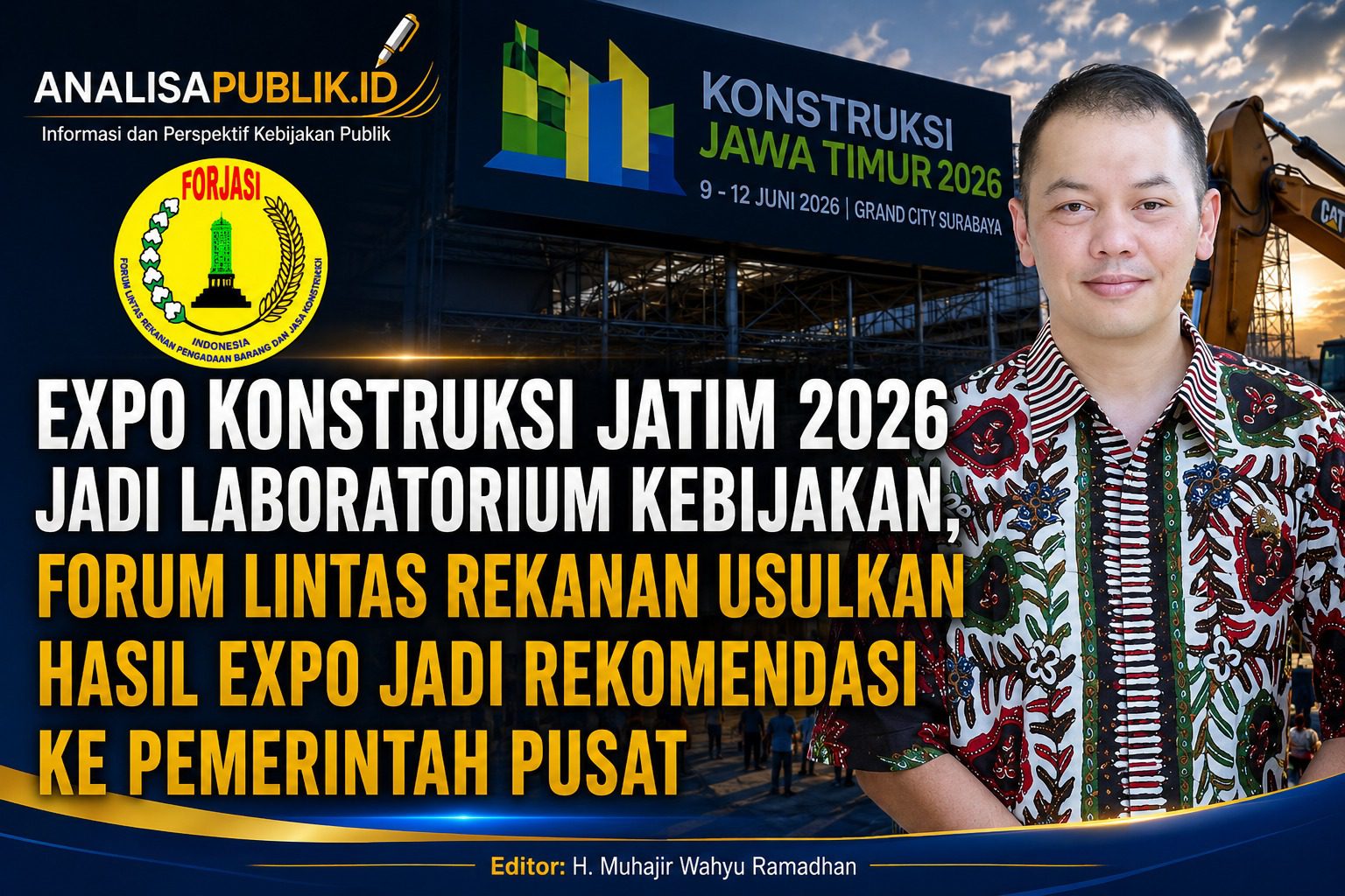 Forum Lintas Rekanan Dorong Hasil Expo Konstruksi Jatim 2026 Jadi Rekomendasi Resmi ke Pemerintah Pusat