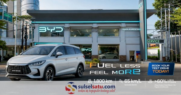 BYD M6 DM Resmi Bisa Dipesan di Makassar, Klaim Jarak Tempuh 1.800 Km