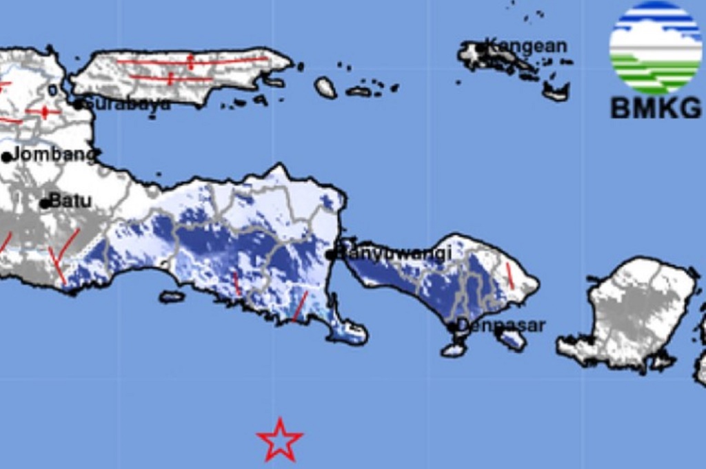Gempa M 3,4 Guncang Jembrana Bali, BMKG Pastikan Pusat di Laut Kedalaman 10 Km