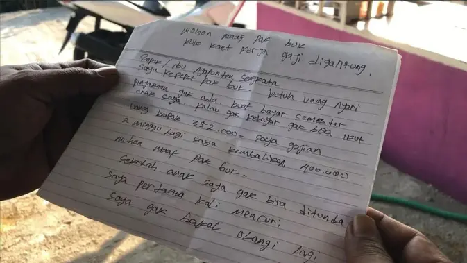 Maling di Mojokerto Tinggalkan Surat Janji Kembalikan Uang, Korban Minta Damai di Polsek