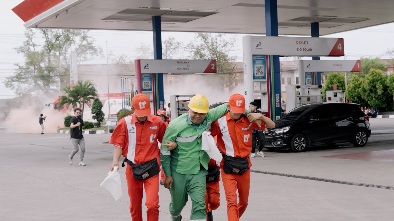 Pertamina Latih 75 Peserta Tangani Kebakaran SPBU di Aceh Besar, Simulasikan Luberan BBM