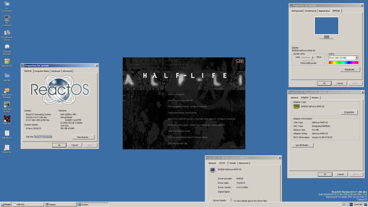 ReactOS Kini Bisa Jalankan Half-Life, OS Open Source Alternatif Windows 98
