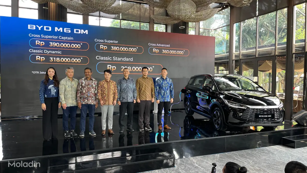 BYD M6 DM Resmi Dijual Mulai Rp298 Juta, MPV Hybrid Pertama Pabrikan China di Indonesia