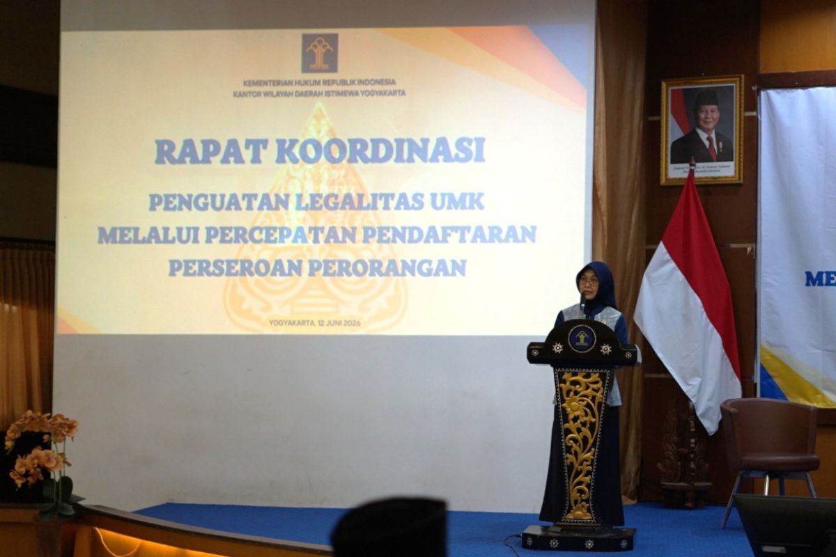 Kanwil Kemenkum DIY Dorong 200 Ribu Pelaku UMK di Yogyakarta Urus Legalitas Usaha Lewat Perseroan Perorangan