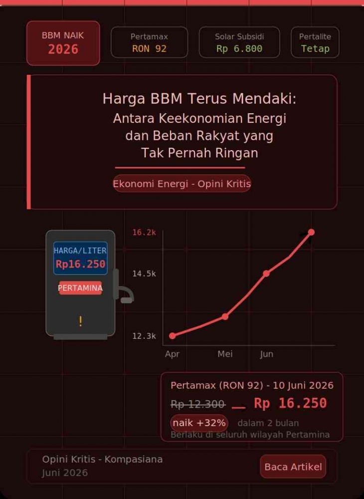 Kenaikan Harga Pertamax 2026 Capai 32 Persen, Pertamina Patra Niaga Buka Suara soal Harga Keekonomian