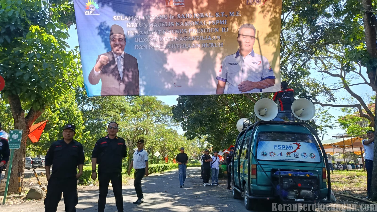 FSPMI Jember Kerahkan Mobil Komando Hijau Dukung Kunjungan Kerja Penasihat Khusus Presiden Said Iqbal di Mojokerto
