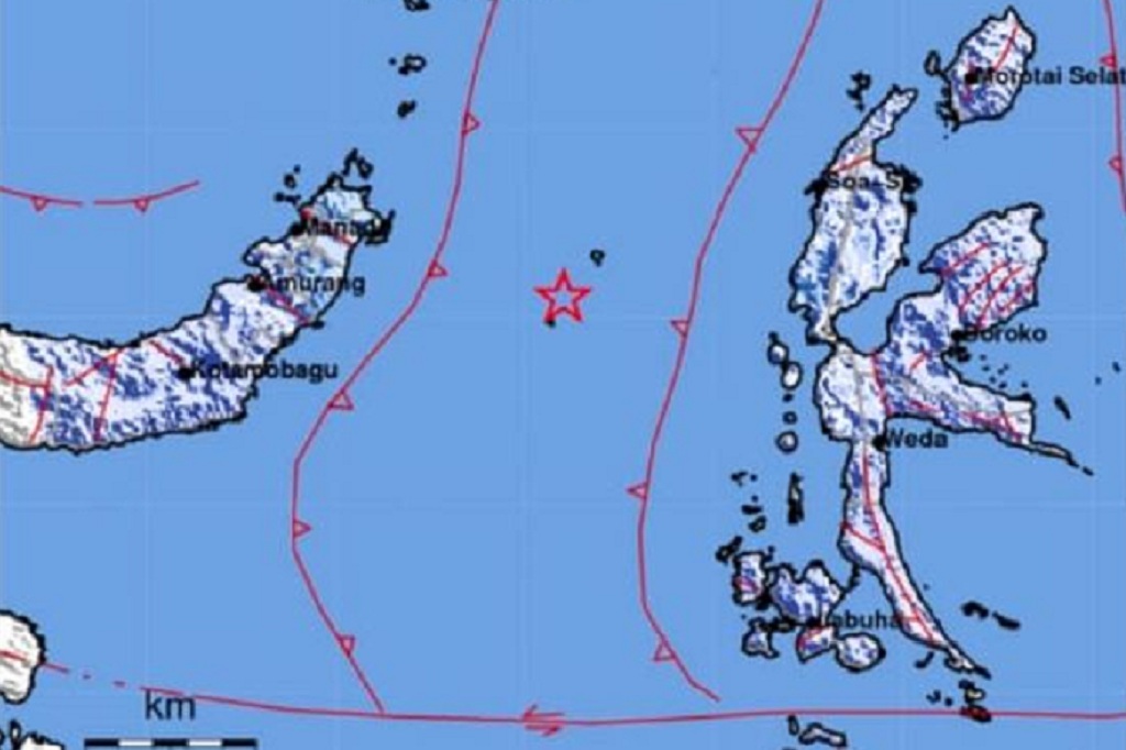 BMKG Catat Gempa M 6,2 Guncang Karatung Sulut, Getaran Skala III MMI Terasa hingga Tahuna