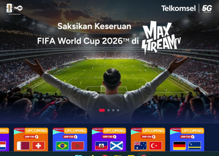 Nonton Piala Dunia 2026 di Maxstream TV Ngadat? Ini Solusi dari Telkomsel
