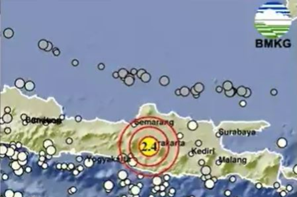 BMKG Laporkan Gempa Magnitudo 2,4 Guncang Karanganyar, Pusat di Kedalaman 15 Km