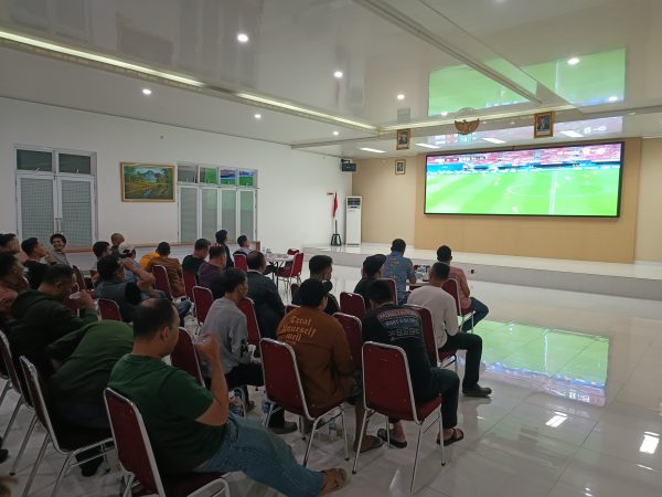 Nobar Piala Dunia 2026 di Polres Lebak, Kapolres Ajak Warga Jaga Kamtibmas Sambil Nonton Bola