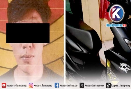 Modus Jenguk Ibu di Lampung Timur, Pemuda di Lampung Tengah Bawa Kabur Motor Pinjaman hingga Rp 25 Juta