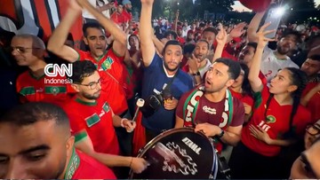 Antusiasme Suporter Maroko Sambut Laga Hidup Mati Lawan Skotlandia di Piala Dunia