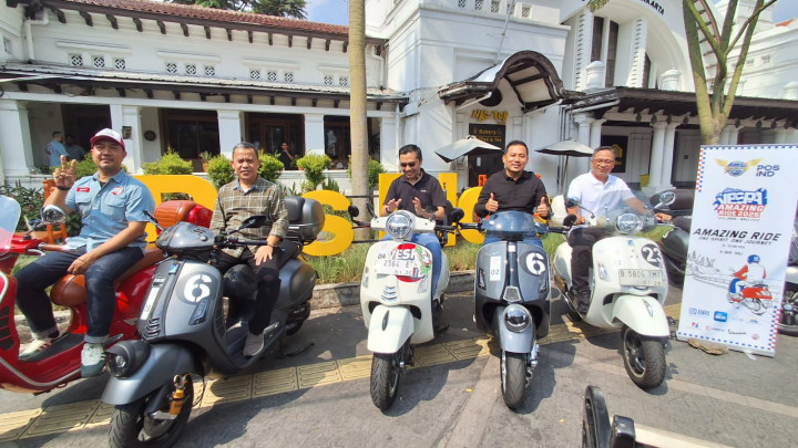 Touring Vespa dari Jawa ke Bali, Cara Pos Indonesia dan SIGNAL Kampanyekan Pajak Kendaraan