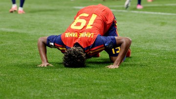 Lamine Yamal Rayakan Gol Perdana Piala Dunia dengan Sujud Syukur, Bawa Spanyol ke Perempat Final