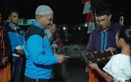 Kafilah Flores Timur Disambut Tarian Adat Lamaholot dan Pengalungan di Mbay, Nagekeo Jelang MTQ XXXI NTT