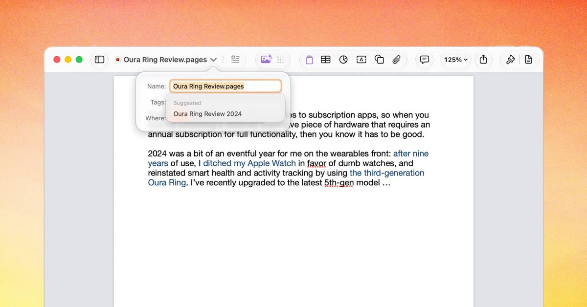 macOS 27 Bikin Pages dan Numbers Lebih Pintar, Nama File Bisa Otomatis Disarankan