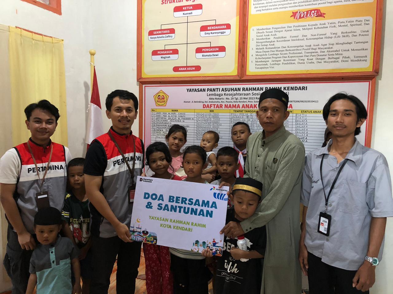 Pertamina Berkah di Kendari: Doa Lintas Iman dan Santunan untuk 15 Anak Panti Asuhan