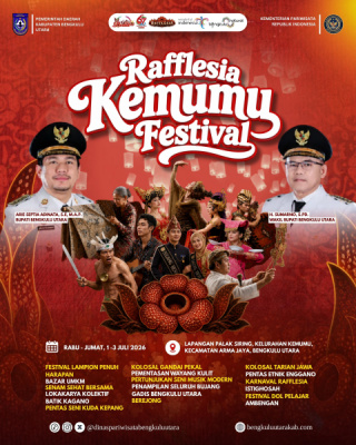 7 Rangkaian Acara Rafflesia Kemumu Festival 2026 di Bengkulu Utara, Meriahkan HUT ke-67 dengan Karnaval hingga Wayang Kulit