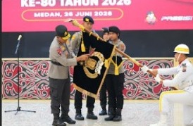 Kapolda Sumut Pimpin Upacara Pemuliaan Nilai Tribrata di Medan, Tegaskan Bukan Sekadar Seremonial Jelang Hari Bhayangkara ke-80
