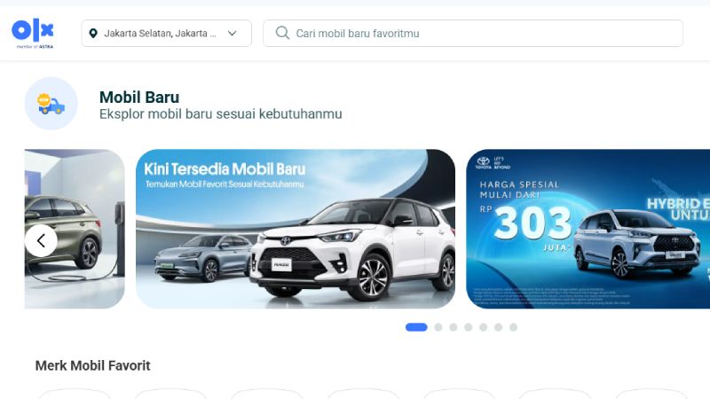 OLX Resmi Luncurkan Sub Kategori Mobil Baru, Sasar Pembeli yang Bandingkan Baru dan Bekas