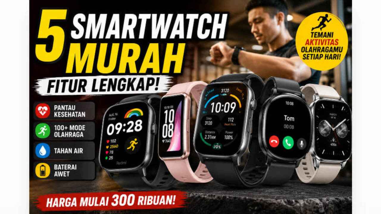 5 Smartwatch Murah Fitur Lengkap, Redmi Watch 5 Active Paling Unggul untuk Olahraga