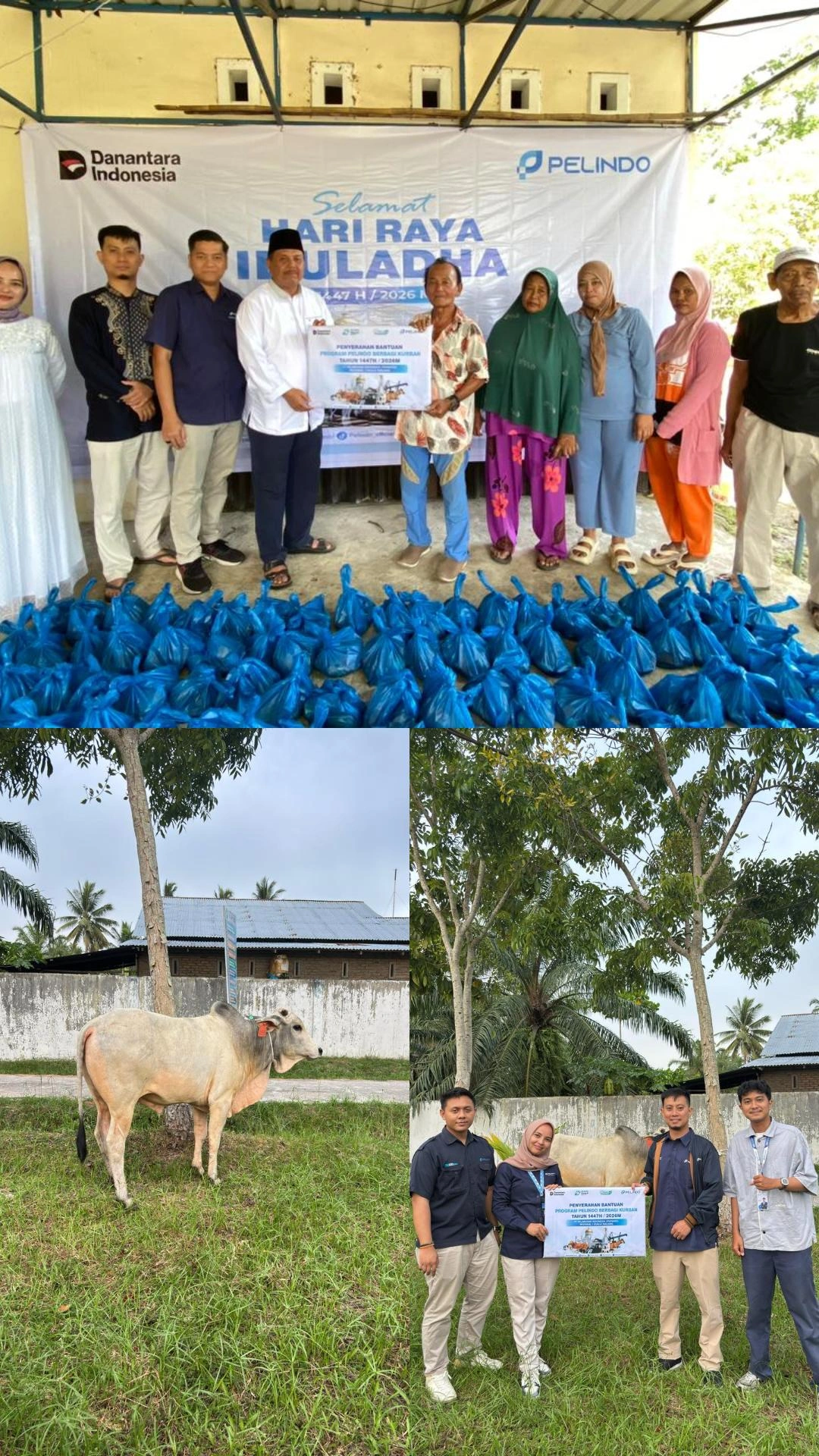 Pelindo Regional 1 Kuala Tanjung Salurkan 1.200 Paket Daging Kurban ke Warga Sekitar Pelabuhan