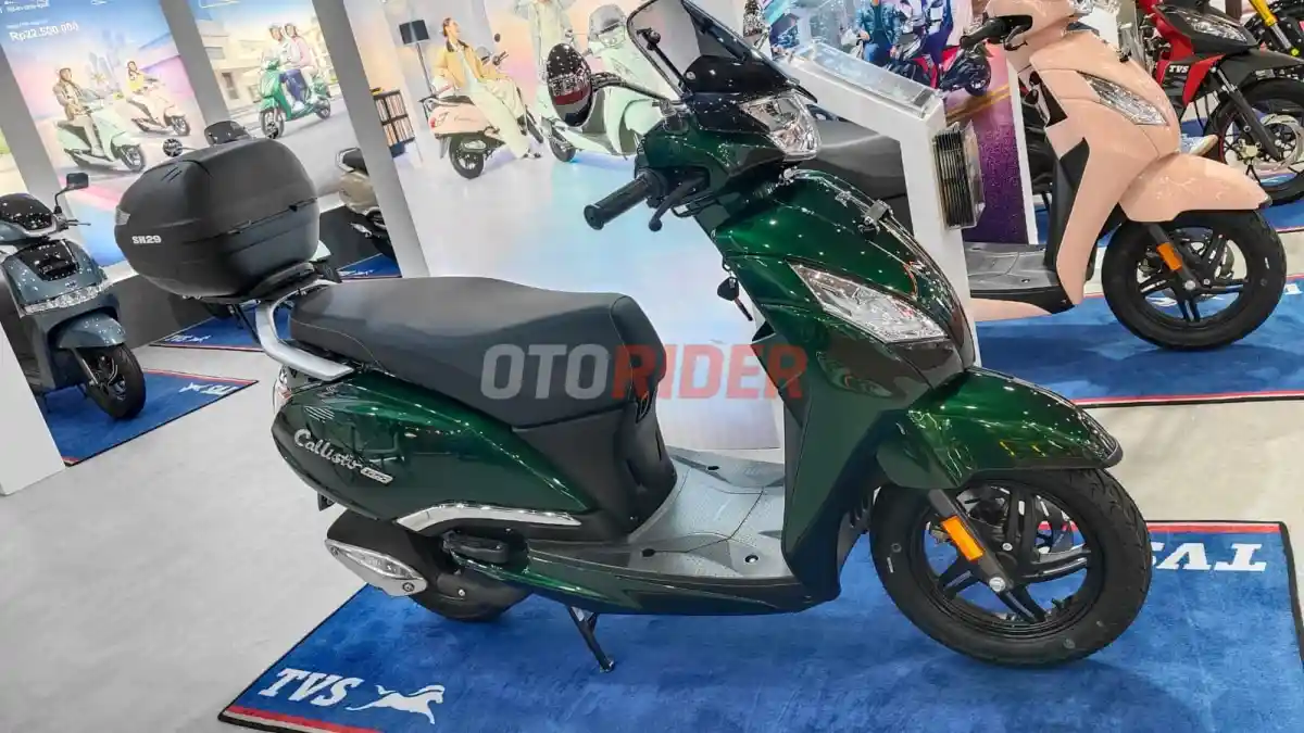 TVS Callisto 125 dan QJMotor Tourino 700 Dapat Bonus Box Gratis di Jakarta Fair 2026