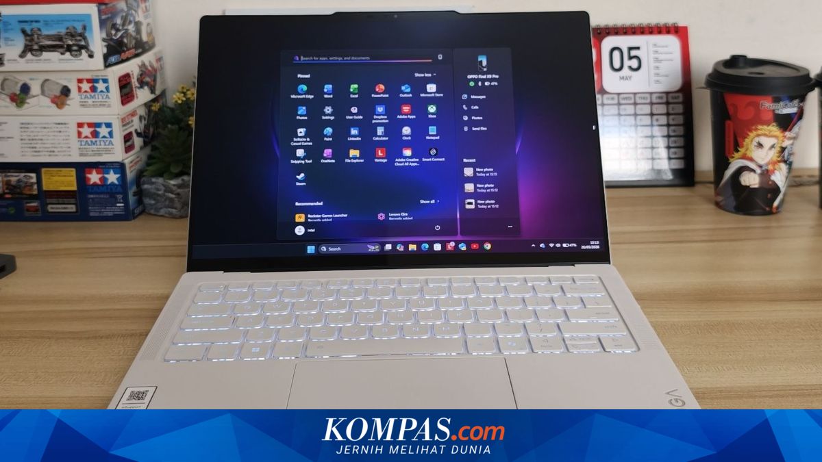Review Lenovo Yoga Slim 7i Ultra Aura Edition: Laptop 975 Gram dengan Layar OLED 2.8K untuk Gaming dan Kerja